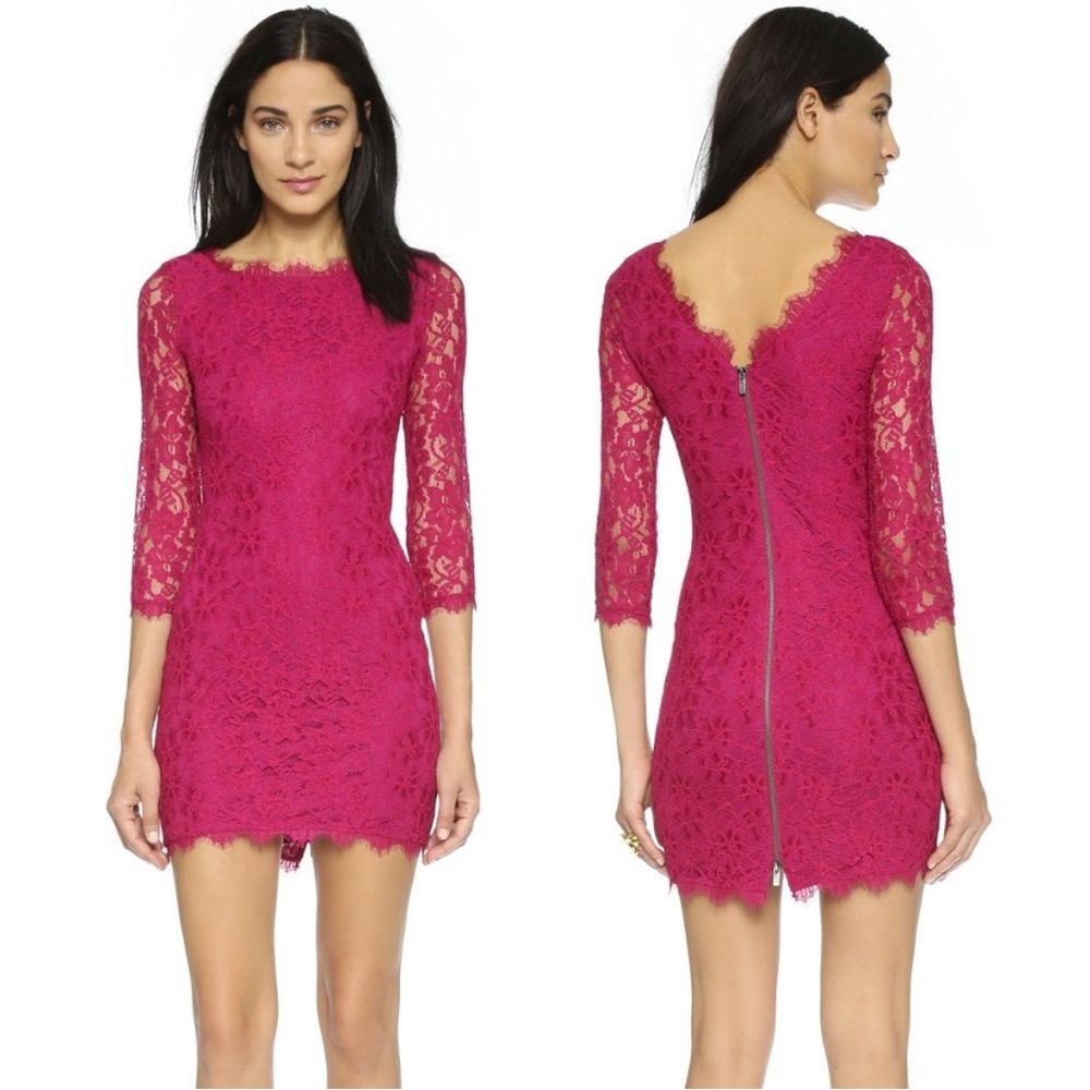 DVF Pink Lace Dress
